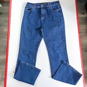 Lucky Brand Charlie jeans high rise boot crop denim blue women's size 6/28